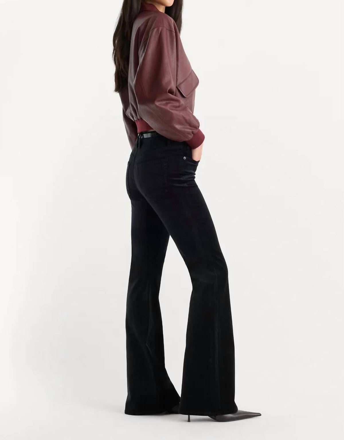 Good American - Velvet Flare Pants