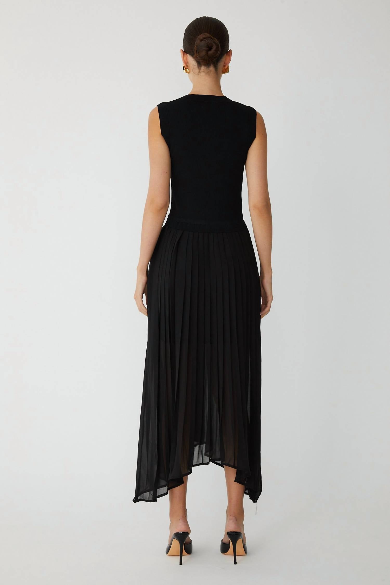 js71 Selima Dress in black - women's dress - alternate view