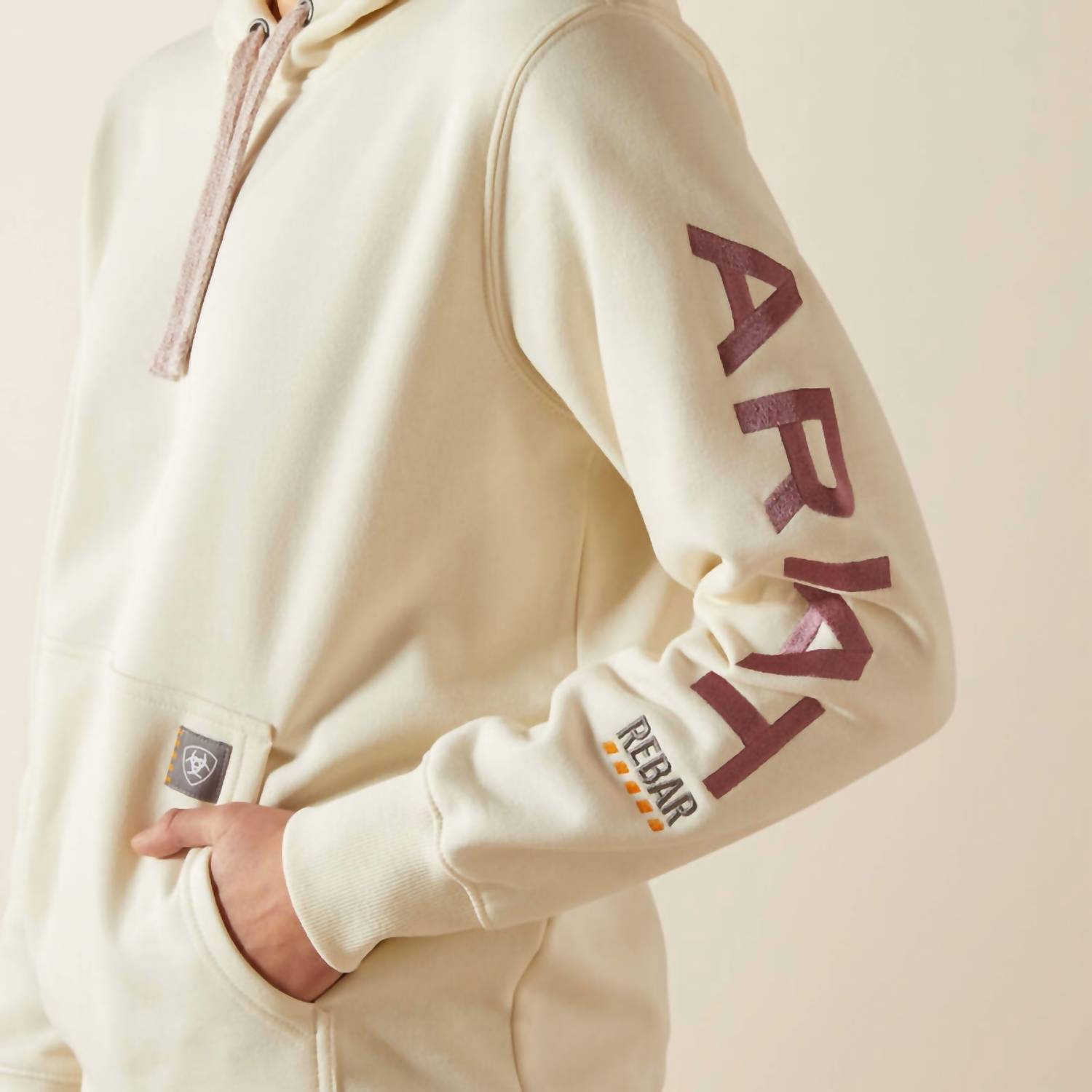 ARIAT Rebar Graphic Hoodie in vanilla ice - women's top - view 4
