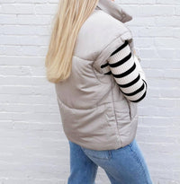Blu Pepper - Oversized Snap Button Puffer Vest