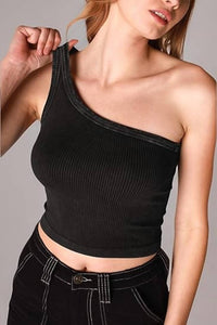 Nikibiki - One Shoulder Crop Top