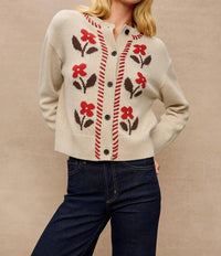 Rails Maive Cardigan in carmine floral - women's cardigan