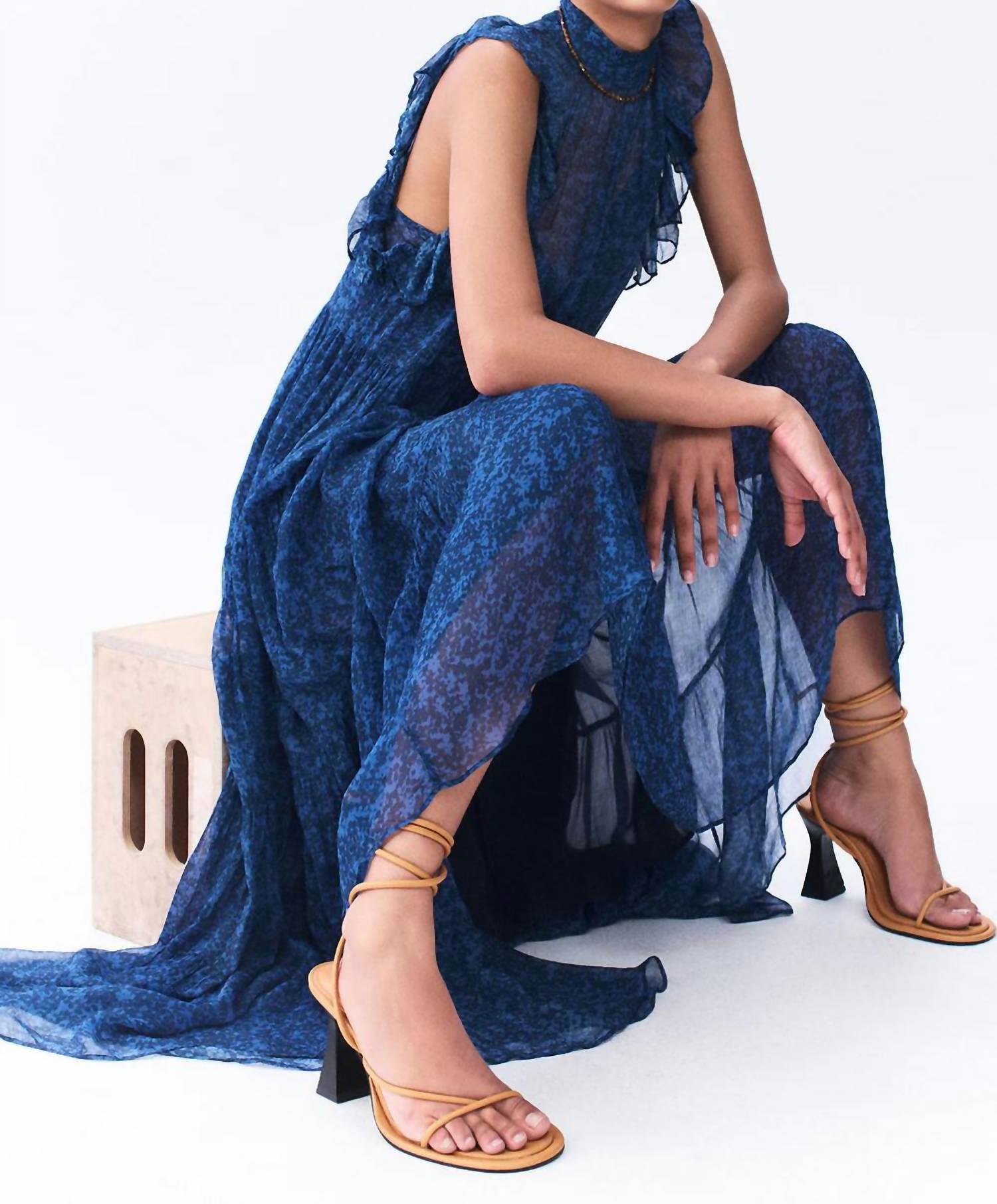 Shona Joy - SALDANHA HIGH NECK TIERED MAXI DRESS