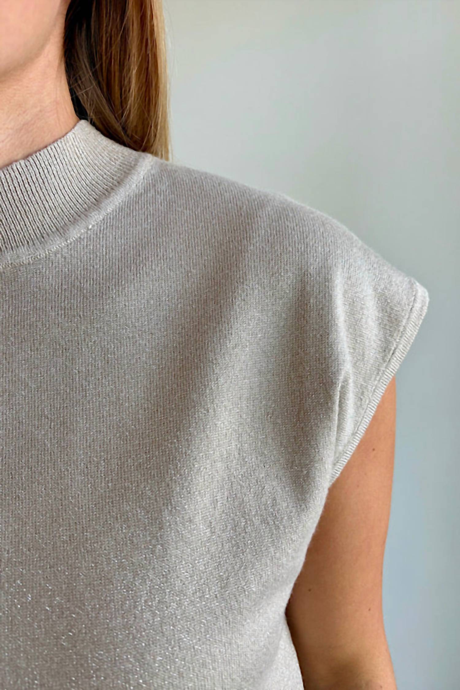 Anonyme - Mockneck Sparkle Top