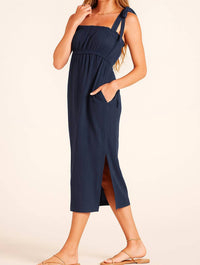 Bobi - Women's Tied Strap Midi Dress