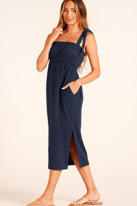 Bobi - Women's Tied Strap Midi Dress