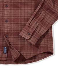Grayers Men's Jaspe Midweight Flannel Shirt in root beer - men's long sleeve top - alternate view