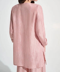Joseph Ribkoff - Crinkle Jacquard Straight Cover-up Cardigan