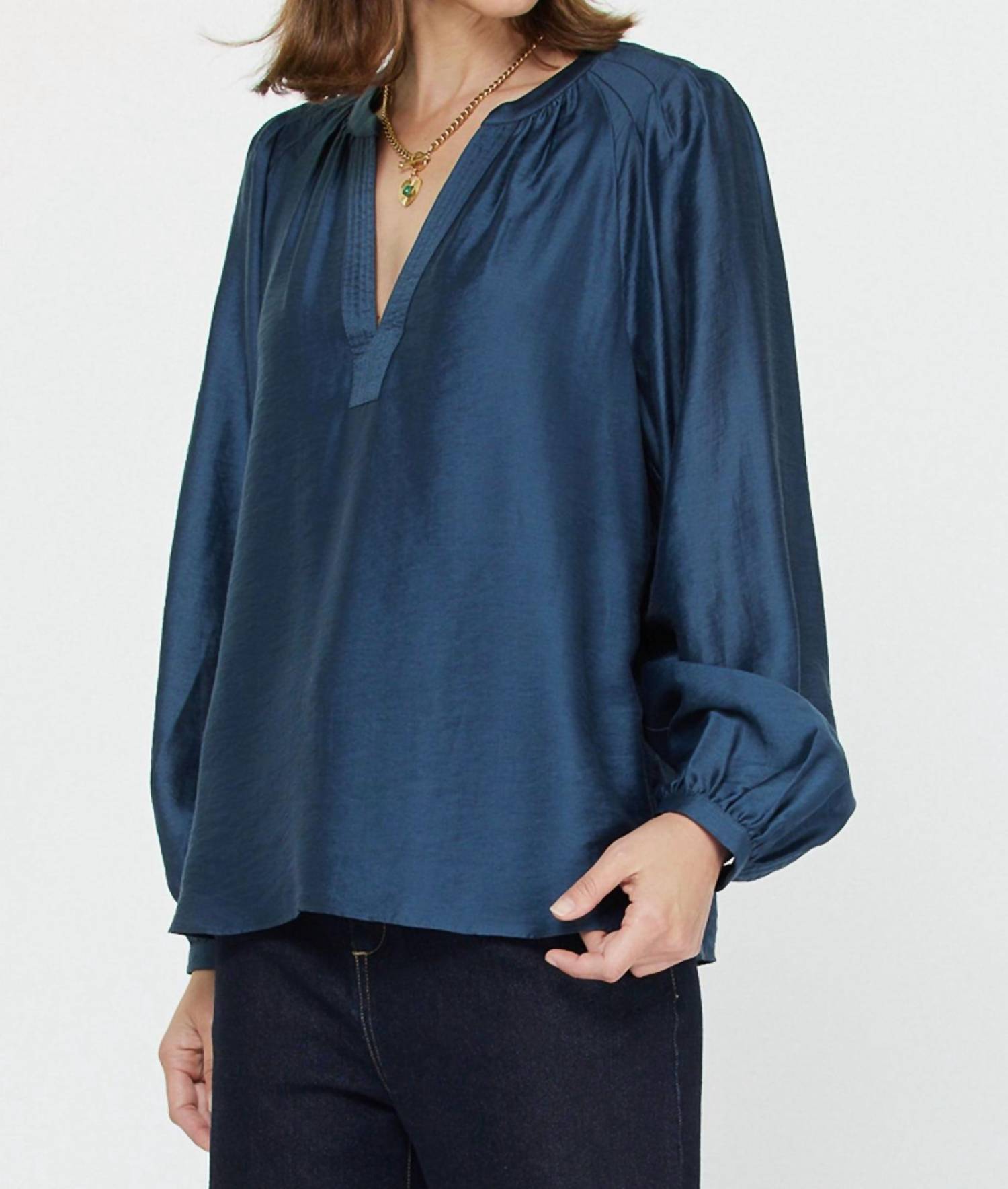 Current Air - Satin Long Sleeve Top
