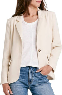 Another Love Berkley Long Sleeve Blazer in birch - women's jacket