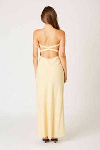 Cotton Candy - Linen Strapless Maxi Dress