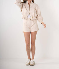 Emily McCarthy Bailey Bomber Jacket in sandshell - women's jacket - view 5