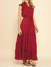Pinch - Satin Tiered Maxi Dress