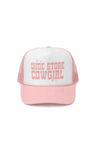 Dustella Women's Dime Store Cowgirl Trucker Hat in pink - women's hat