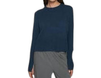 Autumn Cashmere - Cropped Boxy Crew Sweater With Slits