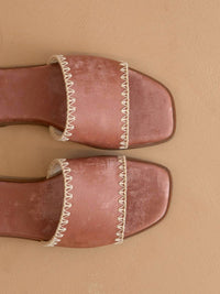 Oasis Society - Women's Emmie Border Stitch Summer Sandals