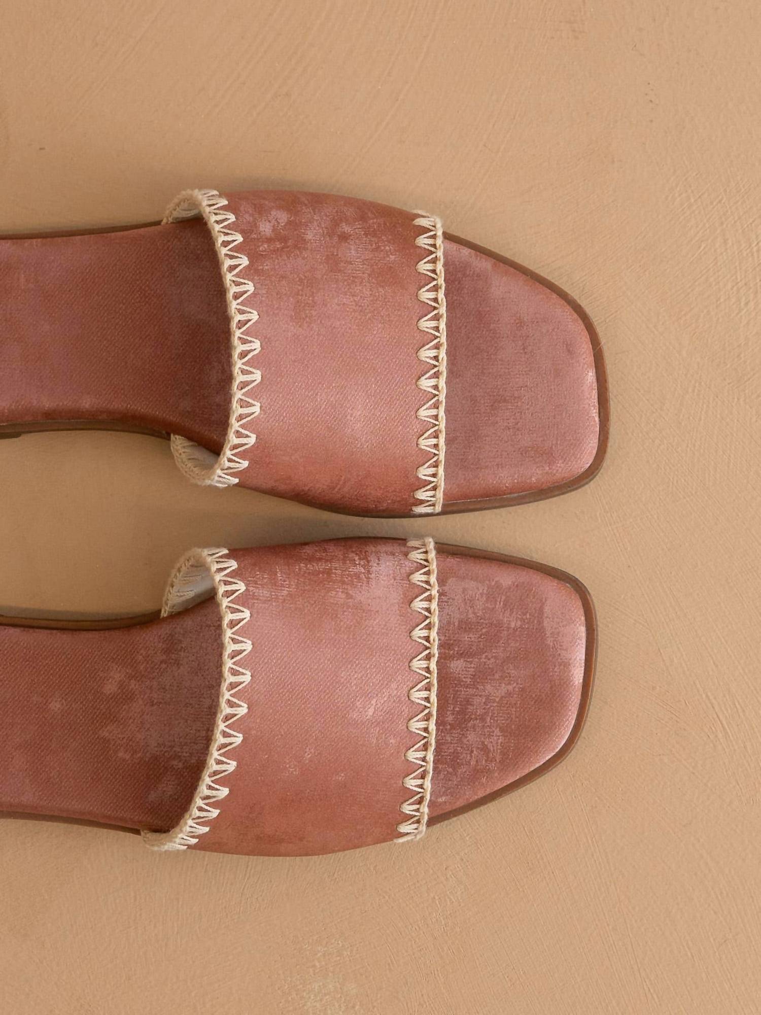 Oasis Society - Women's Emmie Border Stitch Summer Sandals