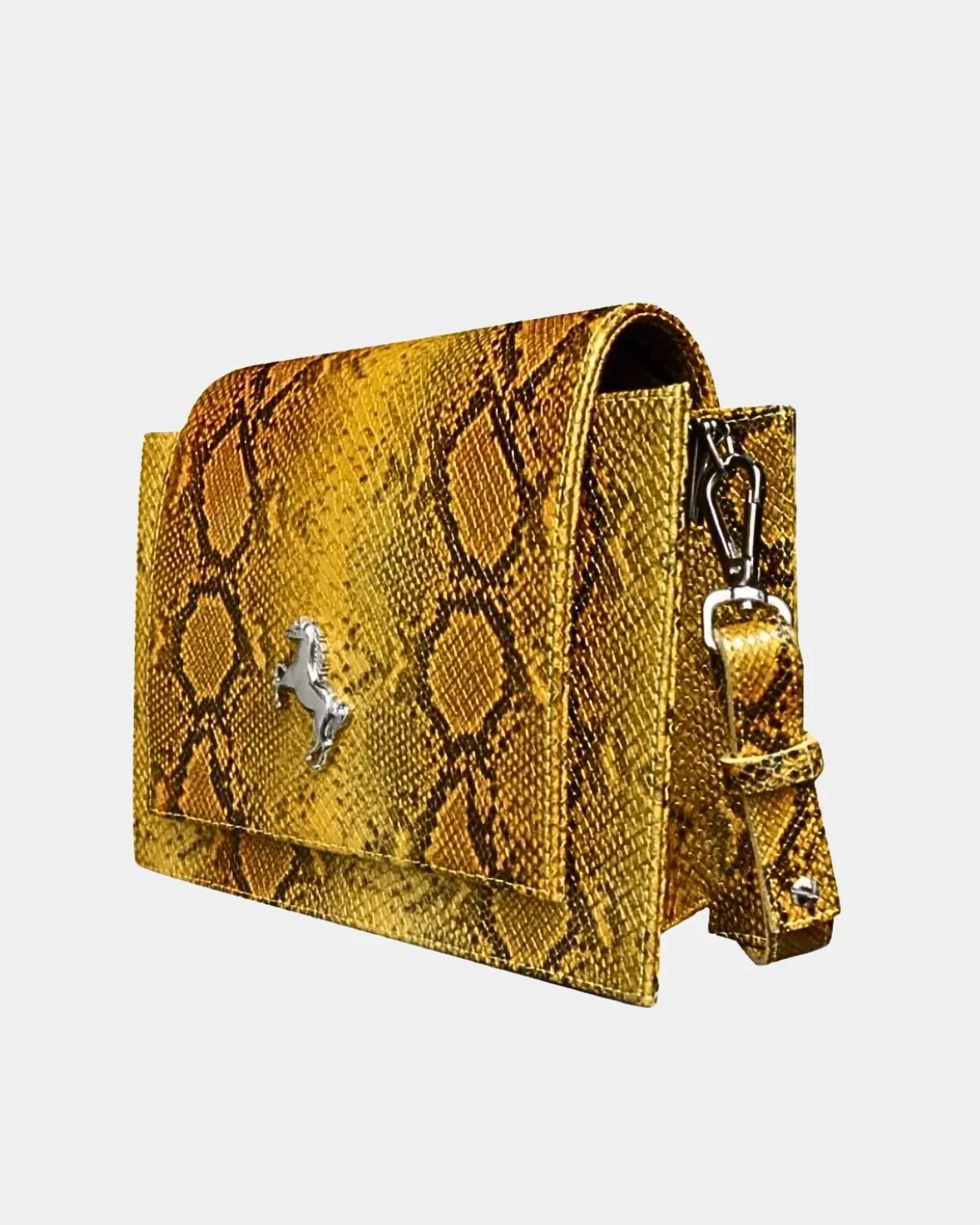 Tentroya - Women's Flap Python Bag