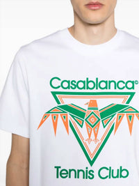 Casablanca - Tennis Club Playful Eagle-print Cotton T-shirt