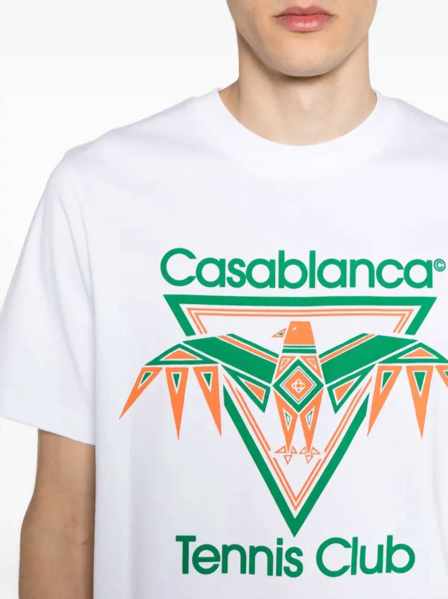Casablanca - Tennis Club Playful Eagle-print Cotton T-shirt