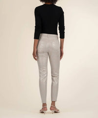 Kut From The Kloth - Charlize Metallic Coated High Rise Cigarette Leg Pants