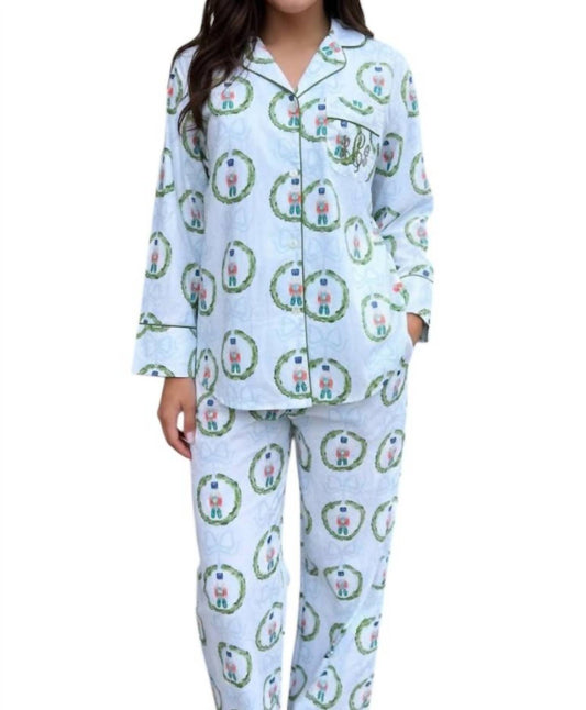 Bon|Artis - Hippopotamus & Nutcracker Long Cotton Pajama Set