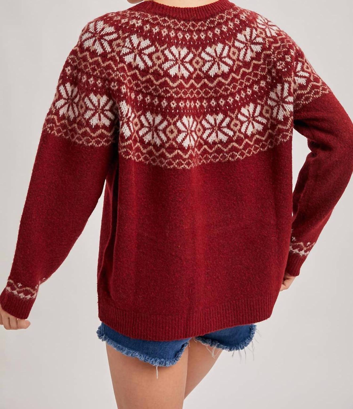 Bluivy - Holiday Faire Isle Knit Sweater