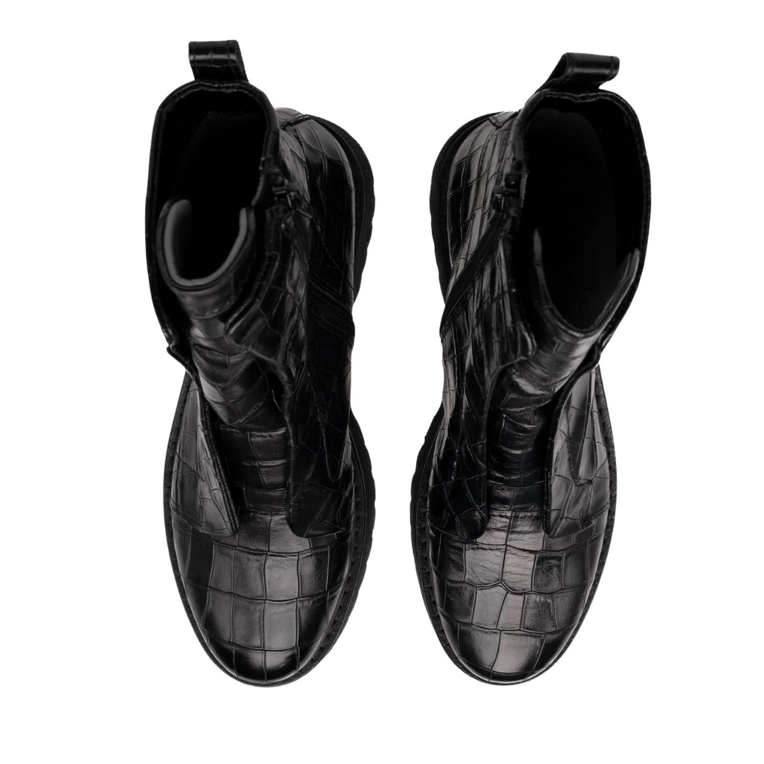 Patrizia Bonfanti Women's Kuni No Lace Cocco Ankle Boot in black - women's shoe - alternate view