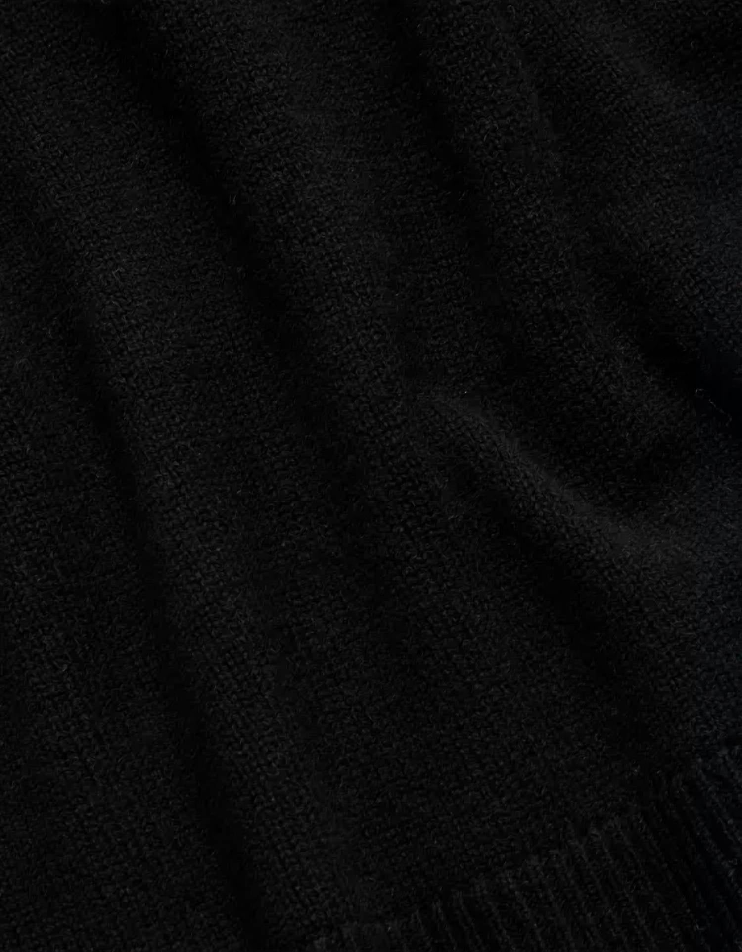 AE77 Women’s Cashmere Boxy Sweater in black - women's sweater - view 7