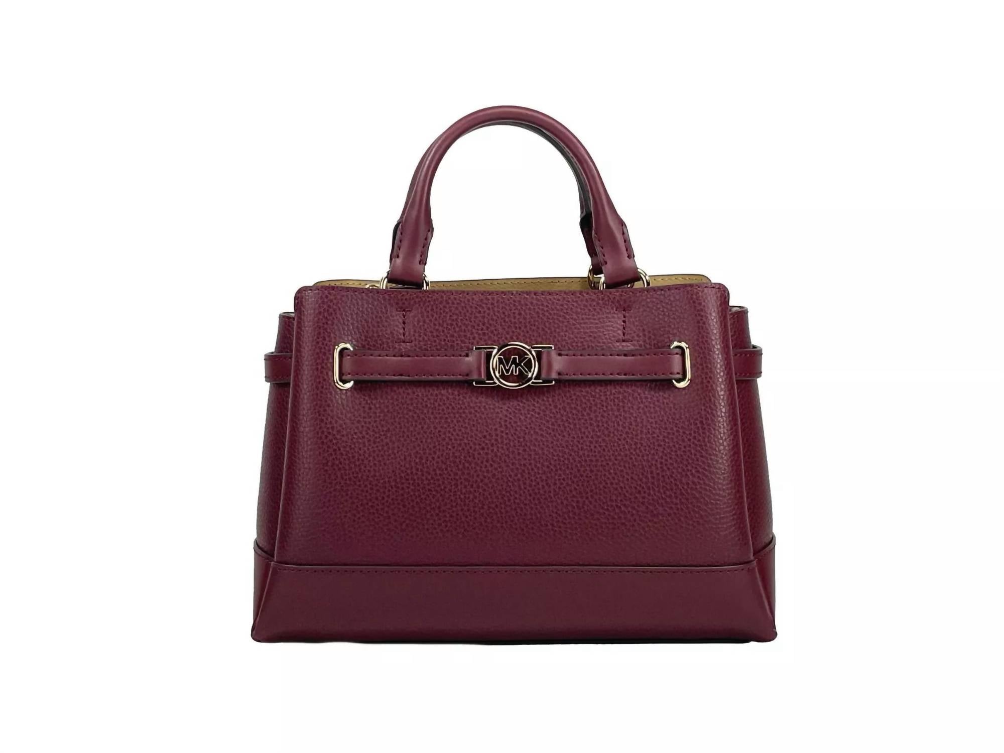 Michael Kors - Women's Reed Leather Belted Satchel Crossbody Bag Small