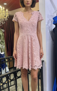 Vince Camuto - Lace Fit and Flare Cap Sleeve Dress