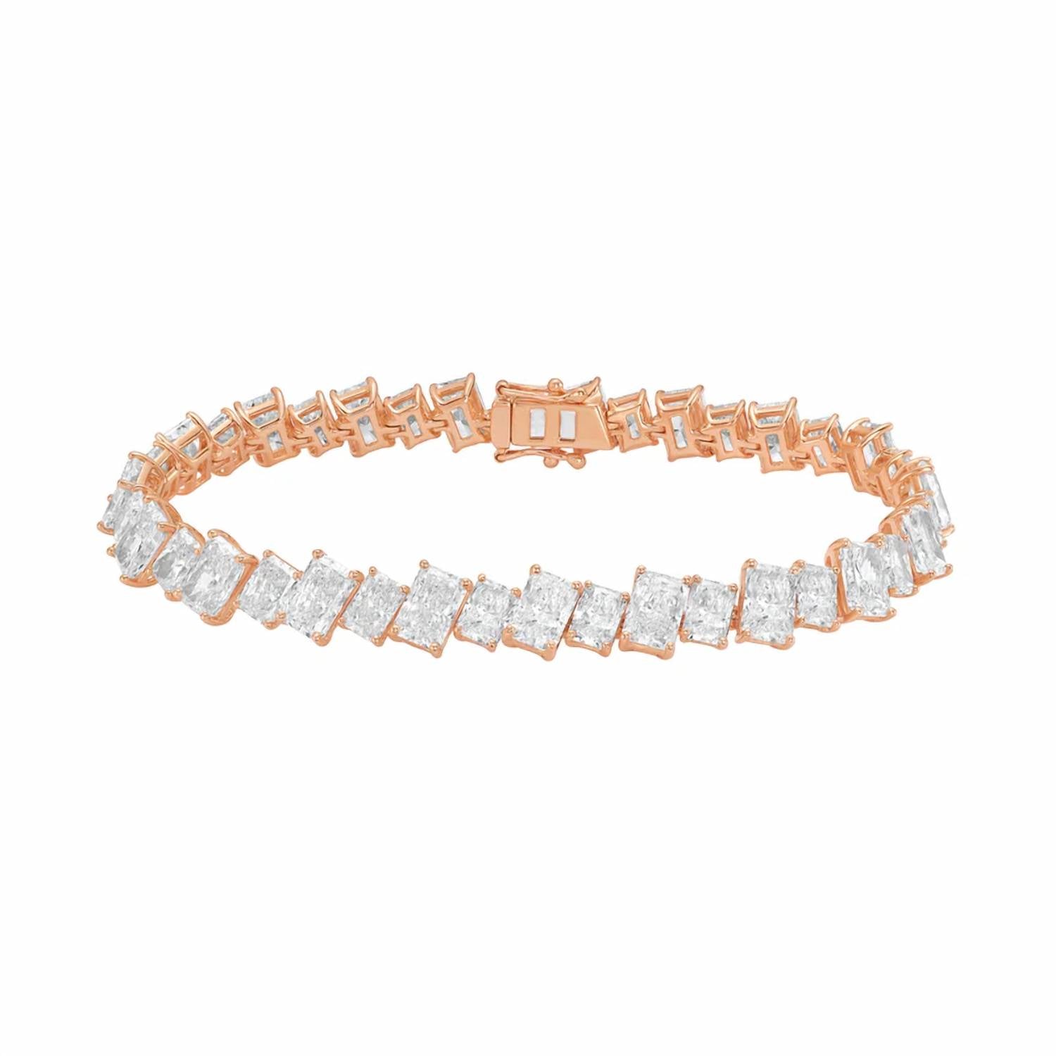 Diana M Jewels - Women's Radiant Lab-Grown Diamond Tennis Bracelet (21.00 Ct) - Signature