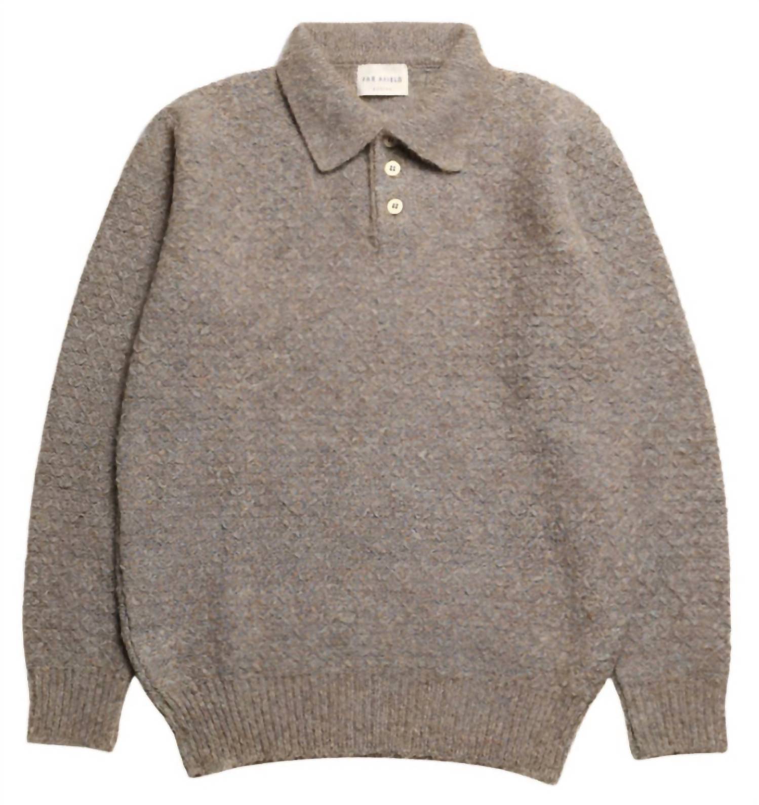 Far Afield - Kier Knitted Diamond Cable Polo