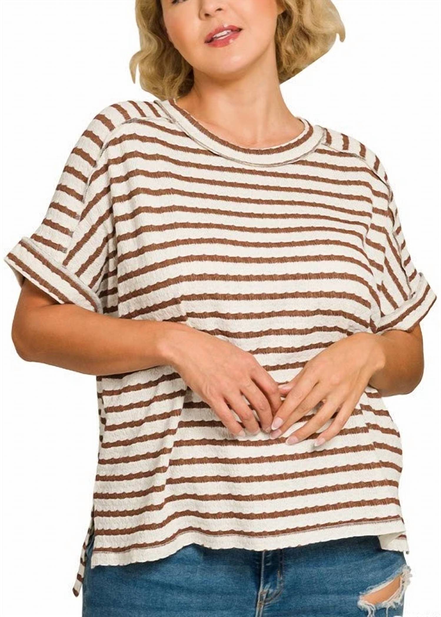 Zenana - Jacklyn Stripe Top