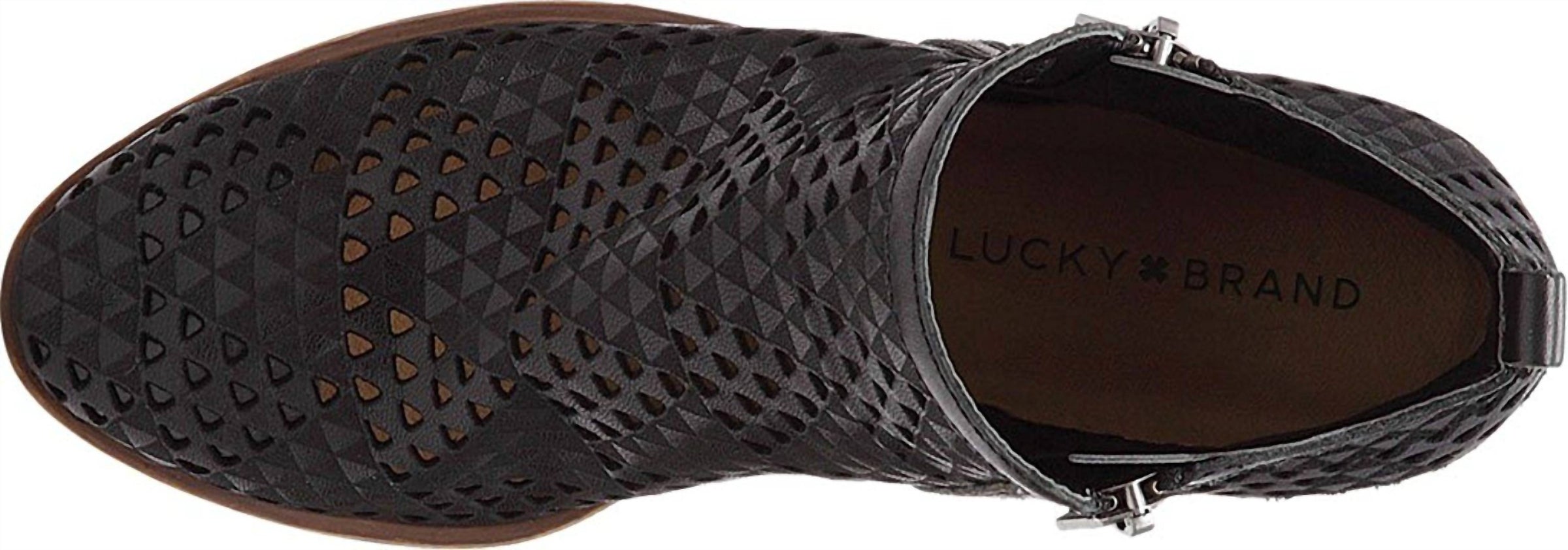 Lucky Brand - Women's Basel 3 Perforated Cut Out Low Cut Ankle Booties