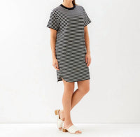 Karen Kane - Stripe Short Sleeve Dress