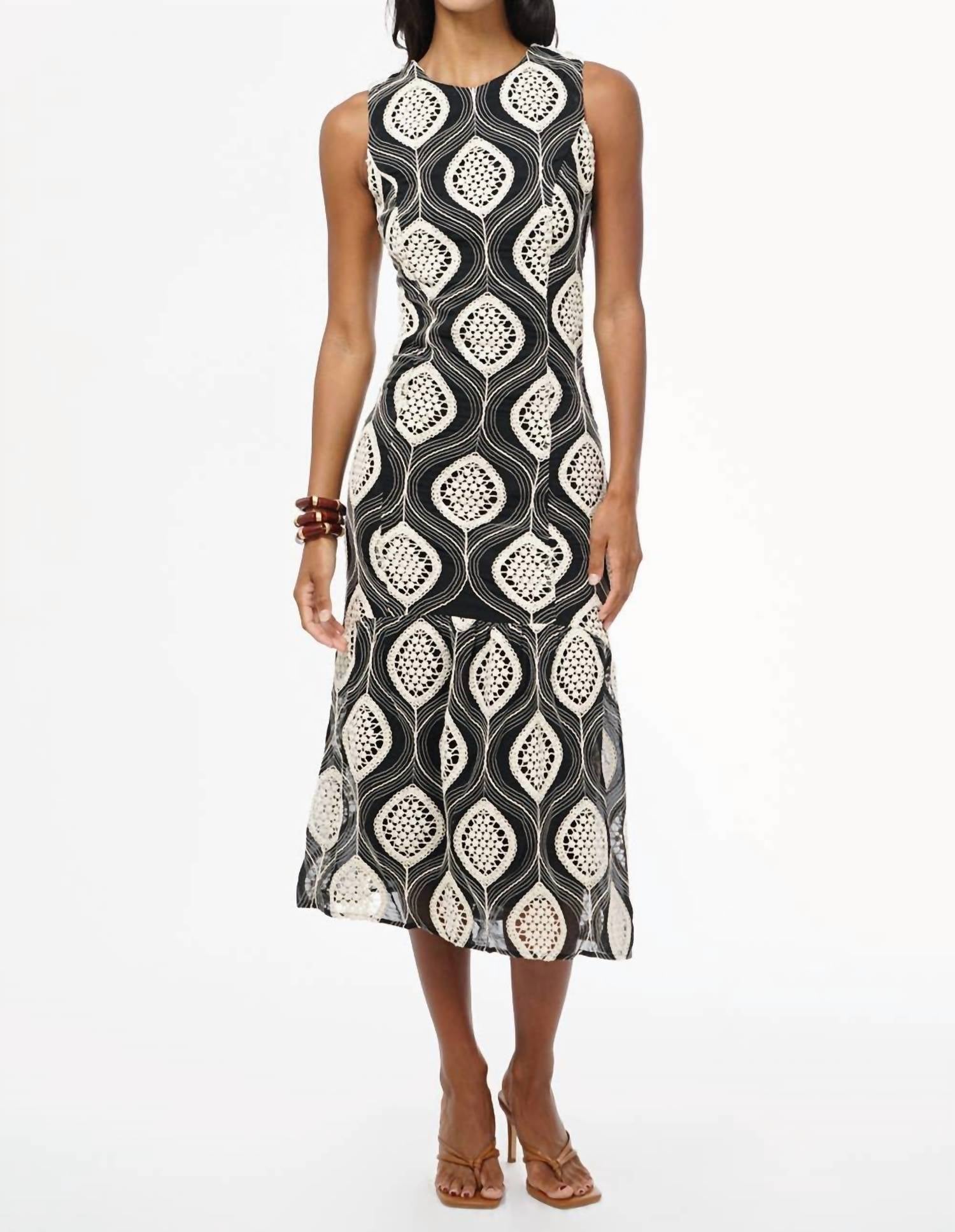 Adelyn Rae - Austrid Embroidered Cotton Midi Dress
