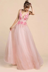 Andrea & Leo Couture - Embroidery tulle gown