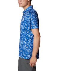 Columbia Super Terminal Tackle Polo in uk azul - men's shirt - detail view