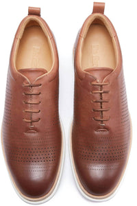 Shooz Wellness - Men's Merit Laser Wingtip Oxfords Shoes