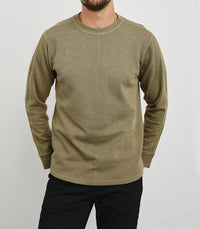 Rails Rheese Long Sleeve Tee in green olive - men's long sleeve top