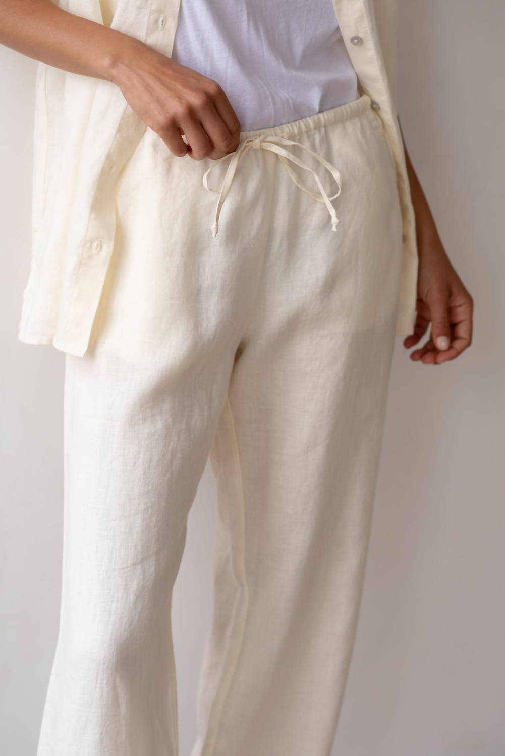 Donni. - Linen Drawstring Pant