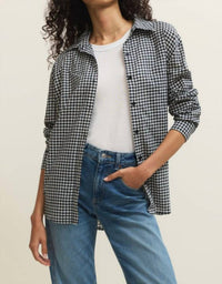 Z Supply Seaport Button Up Top in eclipse - women's shirt - view 4