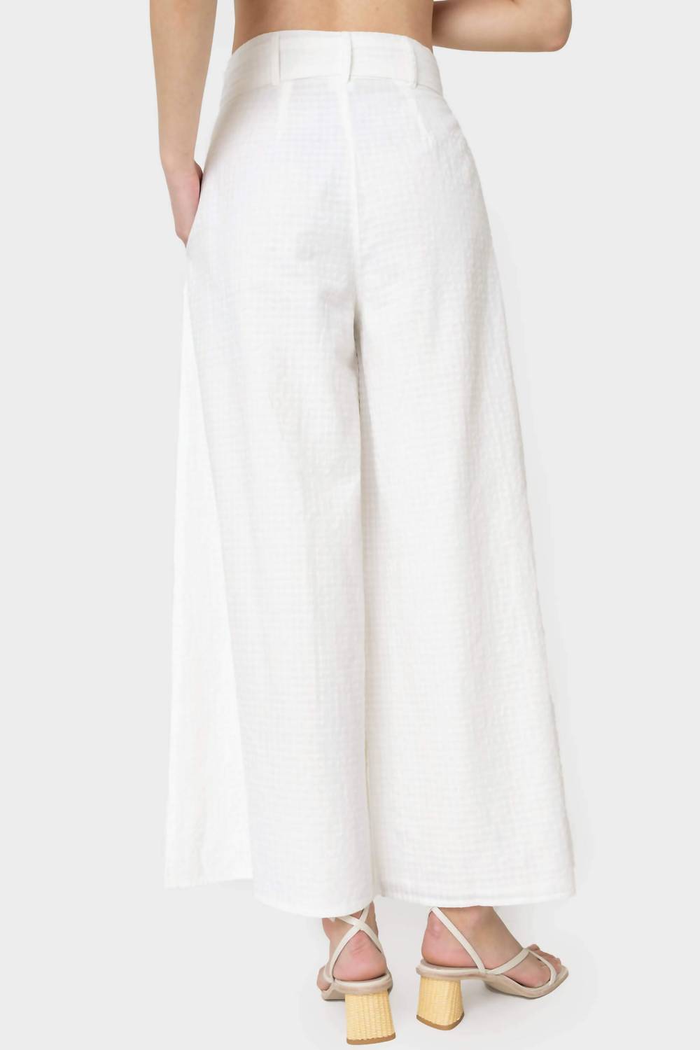 BILA77 Hancock Pant in white - women's pants - detail view