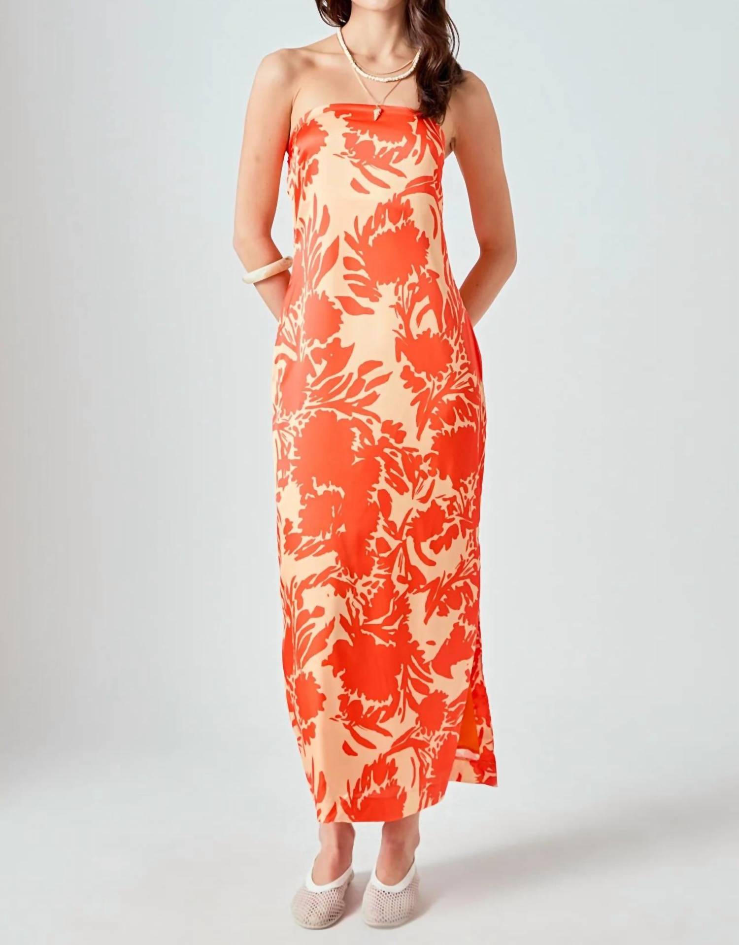 Endless Rose - Olivia Floral Satin Maxi Dress
