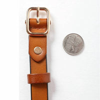 Leto - Women's Buckle Classic Skinny Leather Belt