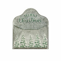 Creative Co-Op - 'Merry Christmas Embossed Metal Mailbox