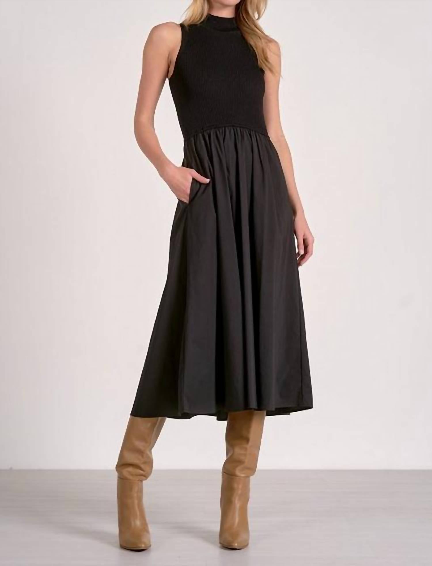 Elan - Maxi Mock Neck Dress