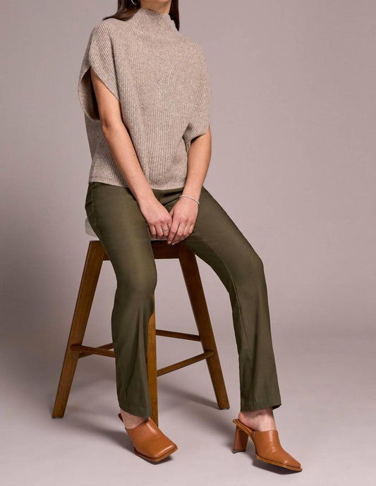 Tribal - Cap Sleeve Mock Neck Knit Top