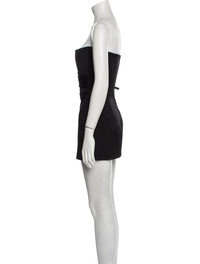Alex Perry - Satin Crepe Strapless Corset Drape Mini Dress